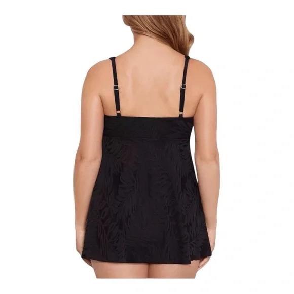 Swim Solutions Tummy-Control Swim Dress in Black NWT - Picture 5 of 7